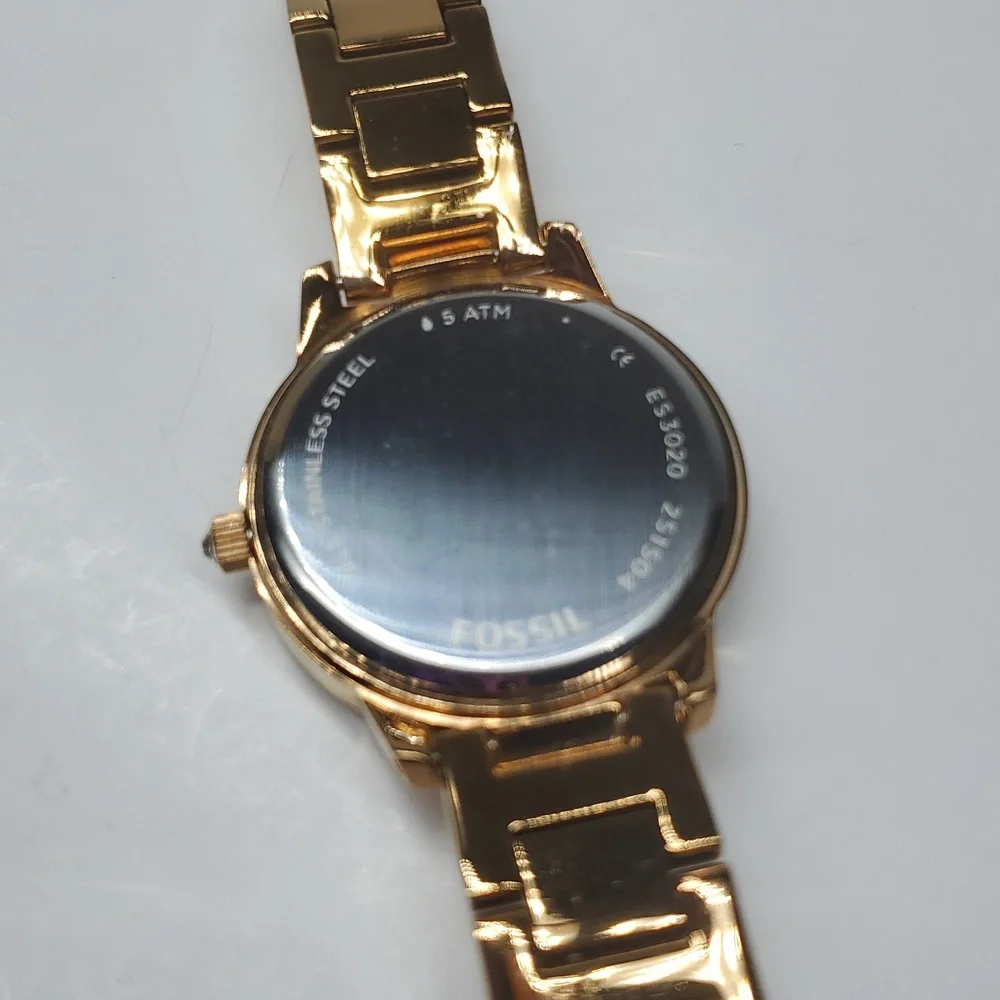 Fossil Watch ES3020 Jesse Rose Gold Stainless Steel Crystal Bezel Watch Parts